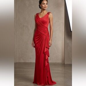 TADASHI SHOJI red gown/ formal dress size small
